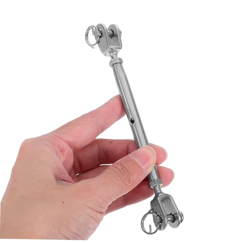 2pcs Turnbuckles de cuerpo cerrado con diseño Quijada y Quijada para tensión de cables de acero inoxidable resistentes a la corrosión para tensar cuerdas y cables miniatura 3