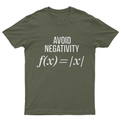 Geek Avoid Negativity Funny Shirts for Men Graphic T-Shirts Math T-Shirt - Cotton S-5XL