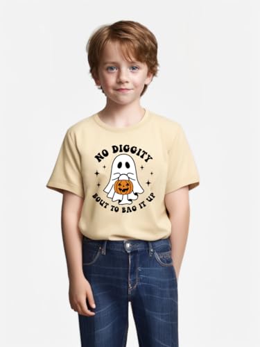 Toddler Boys Halloween T-Shirt Ghost Shirt Pumpkin No Diggity Bout to Bag It Up Retro Kids Halloween Tees2