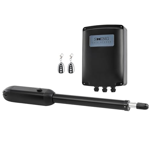 CO-Z Motorisation Portail Battant 220V/24V Unique Bras pour 1 Vantail Jusqu'à 500KG 6M avec 2 Télécommandes Moteur DC Automatisme à Vérins Télescopique...