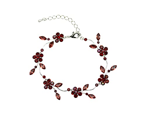 Image of Faship Gorgeous Rhinestone Crystal Floral Necklace Earrings Set