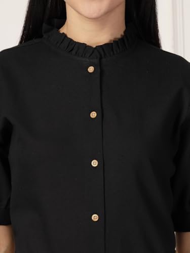 Image of Style Quotient Women Solid Beige Regular Fit Flex Formal Shirt