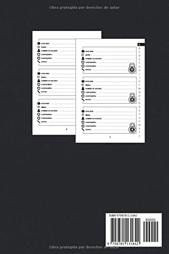 Miniatura 2 de Libreta De Contraseñas Que no se te olvide-Libreta para apuntar contraseñas Una cuaderno para organizar tus datos de acceso, nombres de usuario y