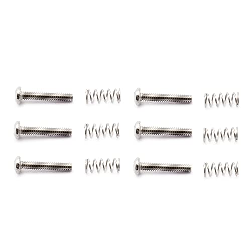 Musiclily Pro #4-40X5/8" Stainless Steel Saddle Intonation Screws and Springs Set for Fender Strat Style Electric Guitar Tremolo Bridge (Set of 6) - Image 3