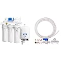 APEC Water Systems RO-90 Ultimate Series Top Tier Supreme Certified High Output 90 GPD Ultra Safe Reverse Osmosis Drinking Water Filter System, Chrome Faucet | ICEMAKER-KIT-38-14-RO-A Ice Maker Installation Kit