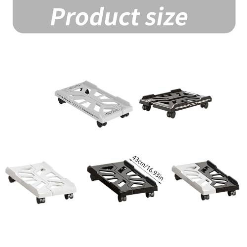 Soporte móvil ajustable para CPU con 4 ruedas giratorias, soporte de torre para computadora de piso, carrito para PC miniatura 3