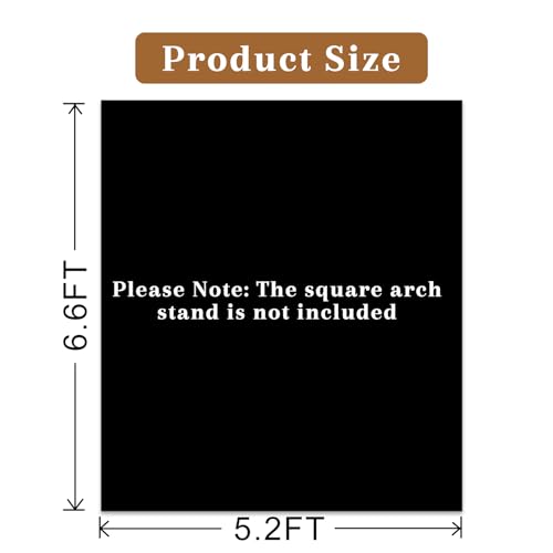 Cobertura de Arco Cuadrado Magalo 6.6ft x 5.2ft Spandex Negra miniatura 5