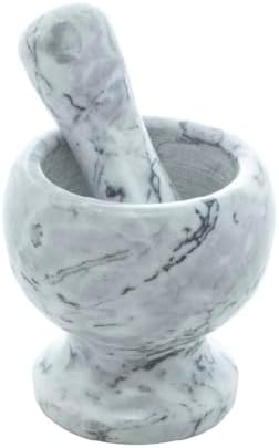 Pilão de Mármore com Socador Cinza 11cm x 11cm - Wolff