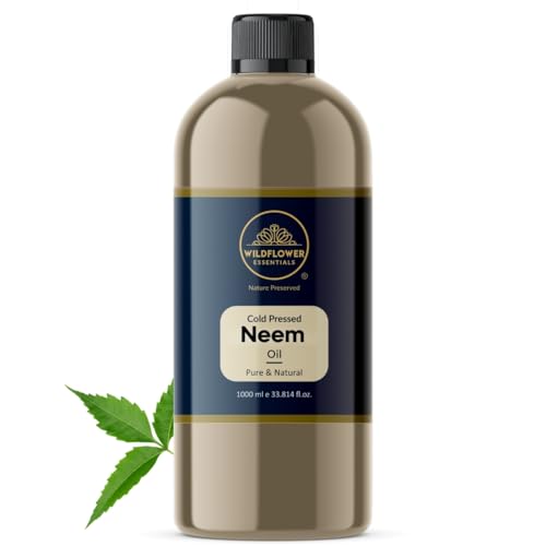Image of Neem Oil Cold Pressed for Face Skin Hair & Body Hydration Pure & Natural (1000ml)
