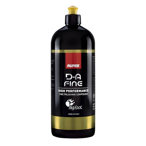 RUPES Fine Compound for Polish & Swirl Remover, Dual Action Buffing Compound Liquid, for Car Detailing & Removing Scratches, High Performance Cleaning Supplies (1000ml/33.8oz, Single Bottle)