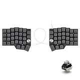YIVU 60% Split Keyboard, Programmable Ergonomic Mechanical Keyboard with QMK/Vial, Hot-Swap 3/5 Pin, C-to-C Link, Dual Rotary Encoders & RGB, for Coding and Gaming