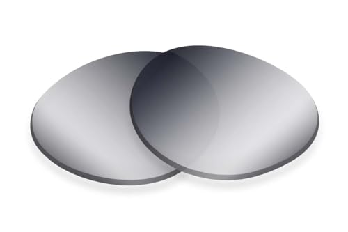 Sunglass Fix Replacement Sunglass Lenses Compatible for Prada SPR 04Z 57mm (Non-Polarized SFx Edge Flash Silver Mirror Black Pair)