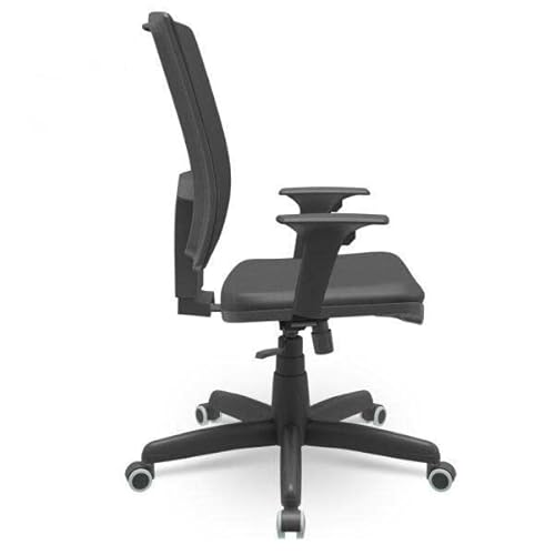 Cadeira Para Escritório Ergonômica Presidente Brizza Plaxmetal Preto