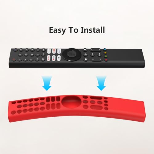Image of Silicone Remote Cover for Xiaomi Mi TV 2025 Model Remote, Black, Diamond Textured, Precision Button Holes (RED, XIAOMI TV 2025)