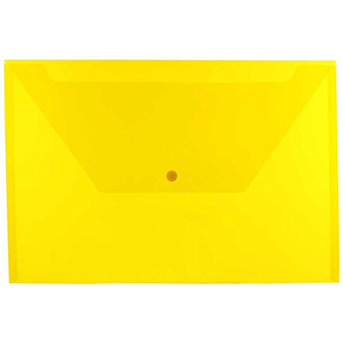 Jam Paper Plastic Envelopes With Snap Closure - Legal Booklet - 9 3/4 X 14 1/2 - Assorted Colors - 6/Pack #TOP4