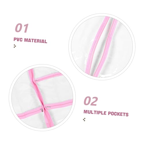 PRETYZOOM PVC Dance Garment Bag with Multiple Pockets Suit Cover for Kids for Dance Costumes and Competitions Sturdy and Lightweight for Storage3