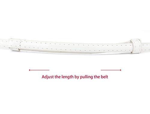 uxcell® Metal Buckle Adjustable Thin High Waist Belt for Women4