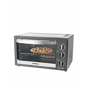 Prima Motorised Rotisserie & Convection Heating, 6 Heating Modes Oven Toaster & Grill (Chrome Grey, 30-L)