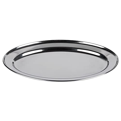 Image of KMW Professional-Grade Oval Platter 25 cm (0.7 Mm) S /S - (2 pcs Set) | with Comfortable Grip | Compact Build