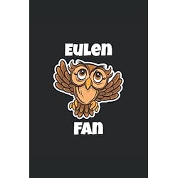 Búho - Ventilador de búho: Cuaderno forrado, diario, agenda, lista de tareas o cuaderno de ejercicios (6 ´´x 9´´ 15, 24 cm x 22, 86 cm) 120 páginas