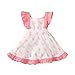 PZHHZPING Kleinkind Baby Mädchen Rüschen ärmelloses Ostern Cartoon Kaninchen Bedrucktes Rückenfreies Prinzessinnenkleid Kinder Ärmellos Rüschen Bunny Print Backless Rock Prinzessin Kleid (6M-4Y)