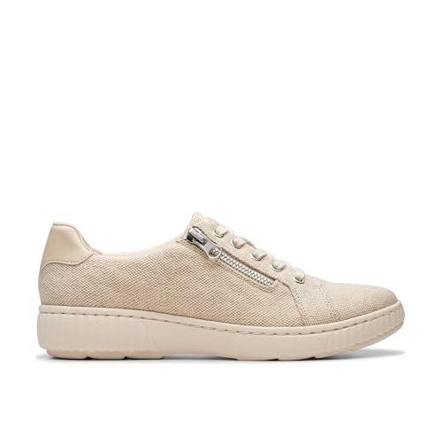 Image of Clarks Women's Caroline Echo Canvas Side Zip Fashion Sneaker