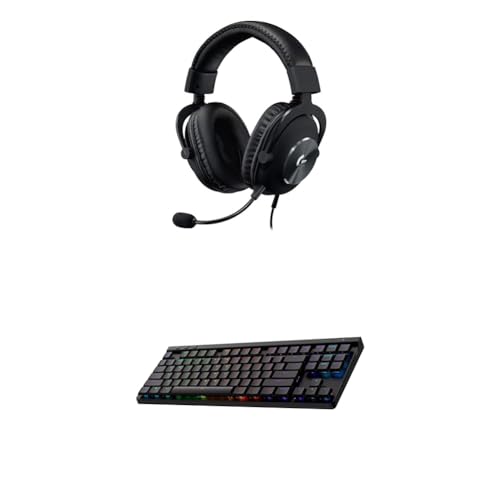 Image of Logitech G Pro X Wired Gaming Headset + G515 TKL Wireless Gaming Keyboard Bundle (Tactile) - Black