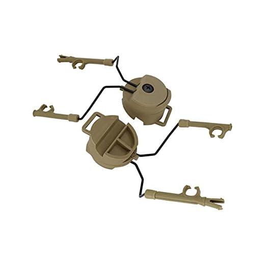 LakerBig Tactics Peltor Helmet Arc Ops-Core Hjälm Track Adapter Hörlurar Bracket och Fast Action Core Helmet Rail Adapter - BK (Color : DE)