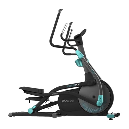 Cecotec Vélo Elliptique Magnétique Drumfit Elliptique 10000 Motor Pro. Moteur Résistance Réglable, APP, 32 Niveaux, Pliable, Écran LCD, Inertie de la Roue 10Kg, Moniteur de Fréquence Cardiaque