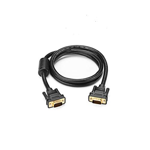 Lysee VGA Cables - vga line computer monitor cable vga data cable 1.5 meters meters - (Color: Black, Length: 5m)