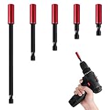 Choix Pratique De Longueurs: Cette rallonge magnétique pour 5 embouts comprend cinq longueurs (50, 60, 100, 150 et 300 mm) pour une portée et une flexibilité maximales. Vous atteignez ainsi les vis sans effort dans les coins étroits, les forages profonds ou les zones difficiles d'accès.