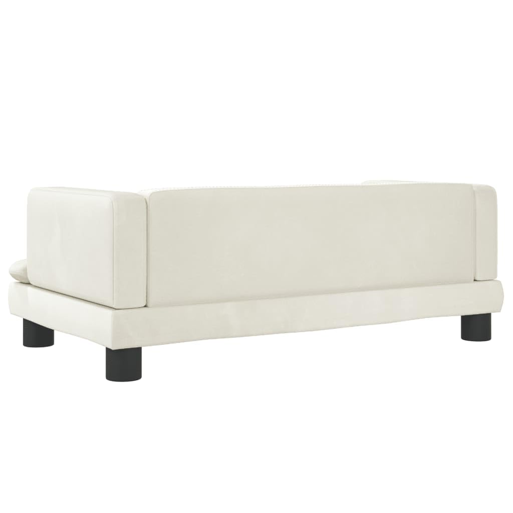 Homgoday Canapé pour enfants, crème 80 x 45 x 30 cm, en velours, canapé, salon, canapé, salon, canapé, canapé, jardin, salon, terrasse extérieure, mobilier