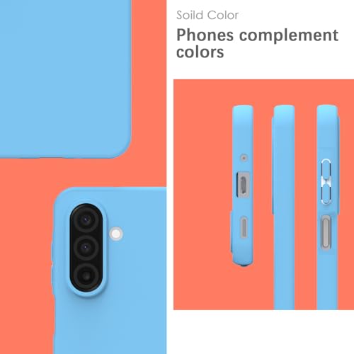 Image of YATWIN Silicone Case for Samsung Galaxy A17 4g /5g, Soft-Touch, Shockproof, DustProof, Antiskid Phone Cover for Samsung Galaxy A17 4g /5g - Sky Blue