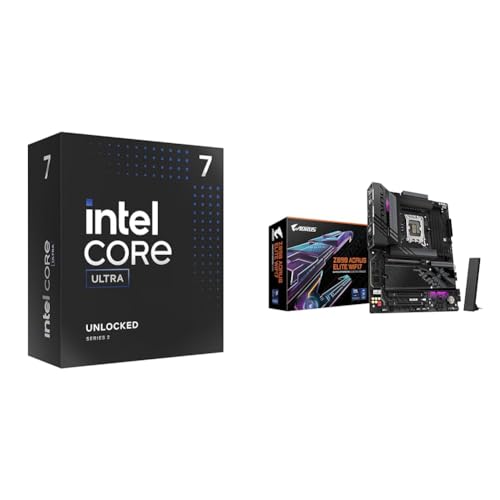 Image of Intel Ultra 7 Desktop Processor 265K - 20 cores (8P+12E) & GIGABYTE Z890 Gaming X WIFI7 Intel Core Ultra (Series 2) LGA 1851 Motherboard, ATX, DDR5, 4X M.2, PCIe 5.0, USB4, WIFI7, 2.5GbE LAN,EZ-Latch