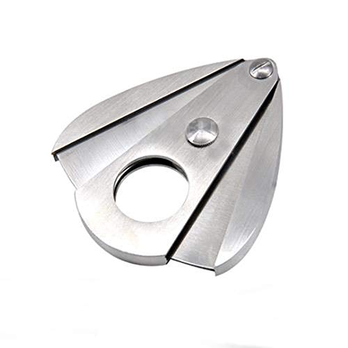 MINGZE Forma goccia d'acqua acciaio inossidabile tagliasigari forbici a ghigliottina super sharp double blades per la maggior parte dei sigari, confezione regalo