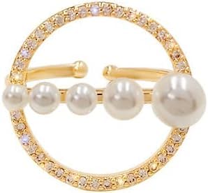 InnerClan Fashion Latest Stylish Gold Plated Pearl Ring for Women and Girls (B0CR6KMLYP) Amazon Price History, Amazon Price Tracker