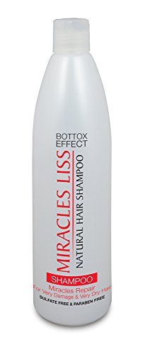 MIRACLES LISS BOTTOX EFFECT HAIR REPAIR SHAMPOO SULFATE FREE PARABEN FREE 33.8 OZ.