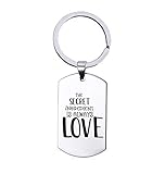 Grand cadeau Porte-clés en acier inoxydable - L\'ingrédient secret, silverl