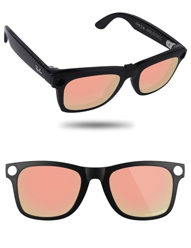 �Ό��N���b�v�I���T���O���X �O���N���b�v for Ray-Ban Meta Wayfarer RW4012 (Gen 2) 50mm �Ή� - UV�ی� - �j�����p�ł� - ���[�Y�S�[���h