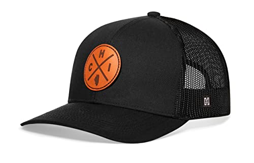 Image of HAKA State City Trucker Hat for Men & Women, Adjustable Baseball Hat, Mesh Snapback, Sturdy Outdoor Black Golf Hat