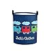 Grandkli Cartoon Train Personalized Freestanding Laundry Hamper, Custom Waterproof Collapsible Drawstring Basket Storage Bins with Handle for Clothes, Toy, 50cmx36cm