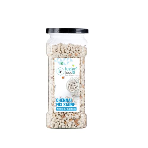 Image of Fuzion Foodz White Sweet Mint Chennai Saunf Mouth Freshener Mukhwas - 145g, Pack of 5| After-Meal Sweet Snack | Digestive Mouth Freshener Sweet Saunf Tasty Mouthfresheners | Dry Mukhwas, 725 gram