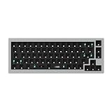 Keychron Q2 Custom Mechanical Keyboard Full Aluminum Wired Barebone Version, QMK/VIA Programmable Macro, Compatible with Mac Windows Linux, Hot-Swappable 65% Layout, Double-Gasket DIY Kit - Grey