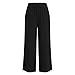 Girls Linen Pants Kids Summer Lightweight School Uniform Pants Baggy Elastic Waist Straight Leg Trousers with Pockets