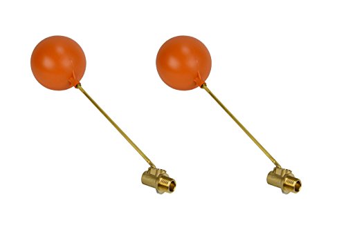 2 Qty 3/4" Brass Float Valve, True NPT - TEMCo Industrial, 5 Year Warranty 5 Year Warranty