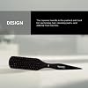Spornette Boar Bristle Hair Brush for Women - Big Wonder Teasing Brush with Boar & Tourmaline Nylon Bristles - Tapered Handle for Back Brushing, Combing and Creating Volume & Slick Backs (Black)