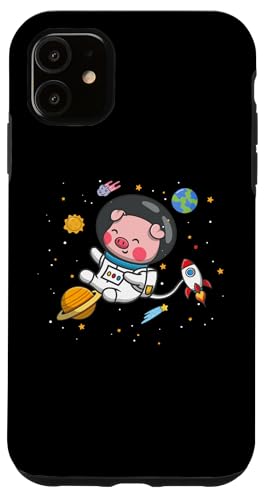 Kids Space Pig Cute Show Pig Lover �X�}�z�P�[�X iPhone 11 �p