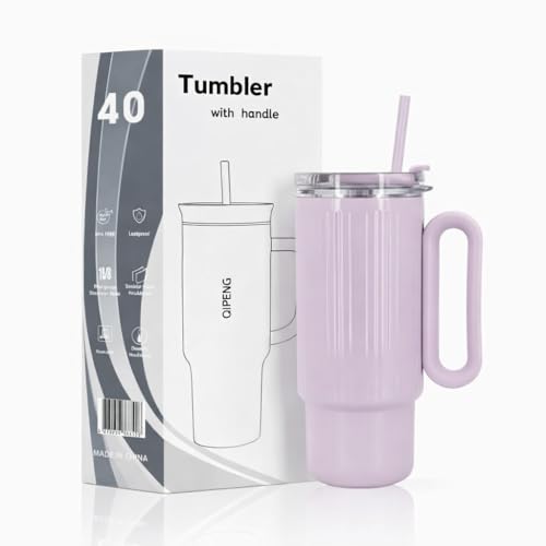 Image of HomeCloud Insulated Coffee Tumbler with Lid - Double Wall Travel Mug for Hot & Cold Drinks, Leak-Proof, Durable, Portable, Stylish Stainless Steel Design (Purple)