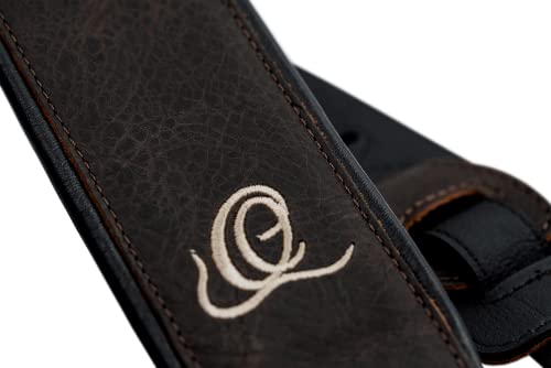 Ortega Guitars Adjustable Guitar Strap, Acoustic Guitar / Bass, Electric Guitar / Bass, Classic Series, Genuine Leather - Image 3