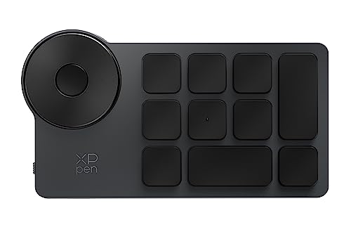 XP-PEN ACK05 Télécommande de Raccourci, Pavé Numérique Clavier sans Fil Portable avec Roulette et 10 Touches (Jusqu’à 40 Raccourcis Customisables), Convient pour Tablettes Graphiques et Ordinateurs